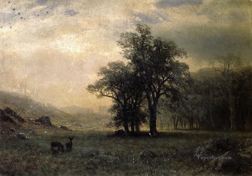  ciervos Arte - Ciervo en un paisaje Albert Bierstadt